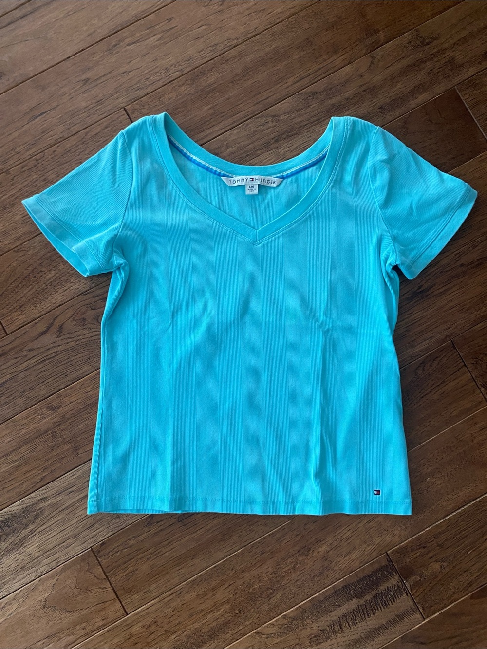 Tommy Hilfiger pastel Turquoise better-made V‑Neck Tee